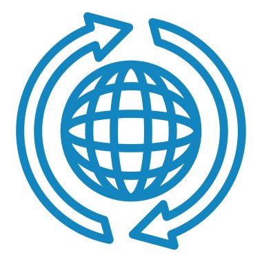 dünya simgesi vektör illüstrasyonu