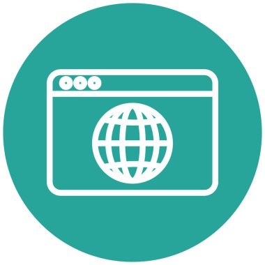 Tarayıcı penceresi. Web simgesi