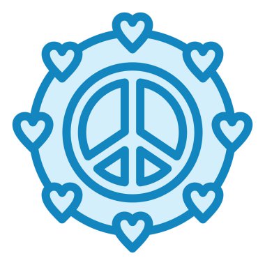 Pasifizm modern simge vektör illüstrasyonu