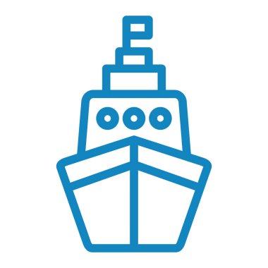 Gemi. Web simgesi basit illüstrasyon