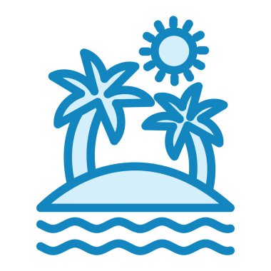 Ada. Web simgesi basit illüstrasyon