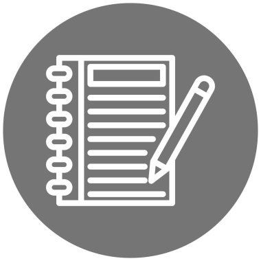 Not defteri. Web simgesi basit illüstrasyon