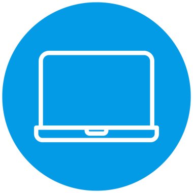 laptop vektör simgesi modern basit illüstrasyon