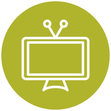 Televizyon. Web simgesi basit illüstrasyon