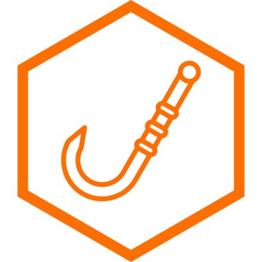 Balık kancası ikonu. vektör illüstrasyonu