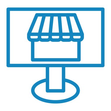 Dükkan. Web simgesi basit illüstrasyon