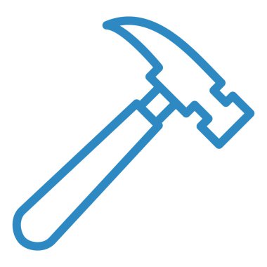 Çekiç. Web simgesi basit illüstrasyon