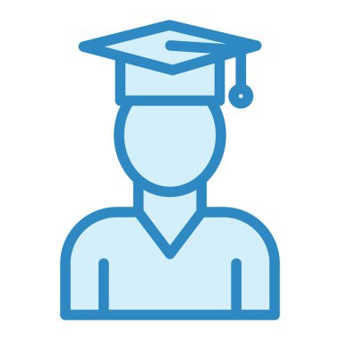 Öğrenci. Web simgesi basit illüstrasyon