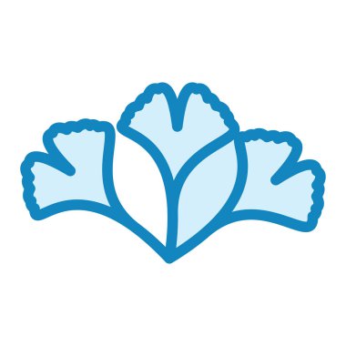 Ginkgo. Web simgesi basit illüstrasyon 