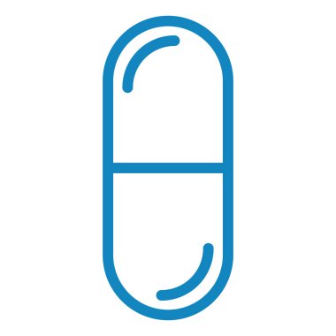 kapsül simgesi, vektör illüstrasyonu