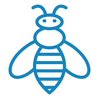 Arı. Web simgesi vektör illüstrasyonu