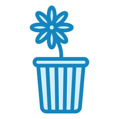 çiçek saksısı vektör illüstrasyonu