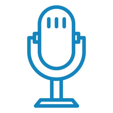 Mikrofon. Web simgesi basit illüstrasyon