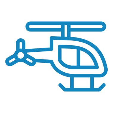 Helikopter. Web simgesi basit illüstrasyon