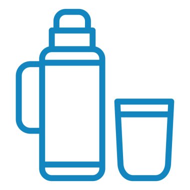 Su şişesi. Basit resimleme