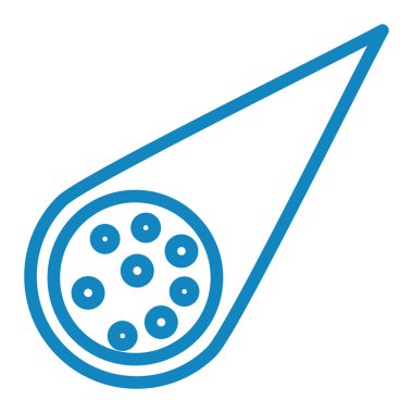 Kuyruklu yıldız. Web simgesi basit illüstrasyon