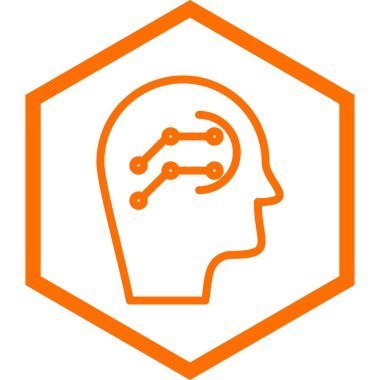 Beyin. Web simgesi basit tasarım