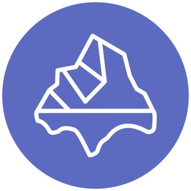 Bir volkan simgesinin vektör çizimi