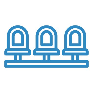 Beyaz arkaplanda izole edilmiş kilise simgesi vektörü, podyum şeffaf işareti