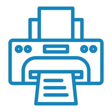 Yazıcı. Web simgesi basit illüstrasyon