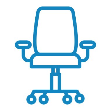 ofis sandalyesi ikon vektör illüstrasyonu