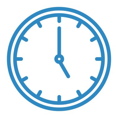 Saat simgesi vektör illüstrasyonu