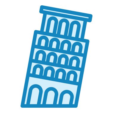 Sidikli kale ikonu. seyahat sembolü. vektör illüstrasyonu