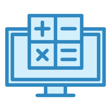 Hesap makinesi. Web simgesi basit illüstrasyon