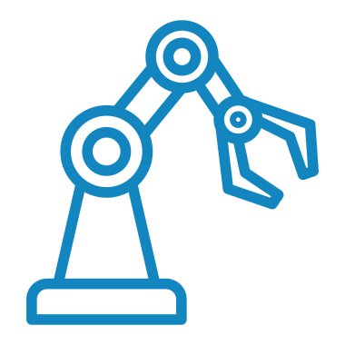 Robotik kol ikonu vektörü. Robot kafa işareti. izole edilmiş sınır sembolü çizimi