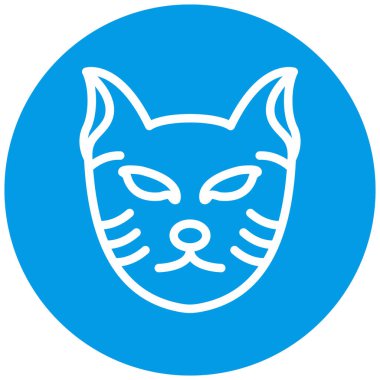 kedi modern simge vektör illüstrasyonu