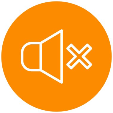 Ses yok. Web simgesi basit illüstrasyon