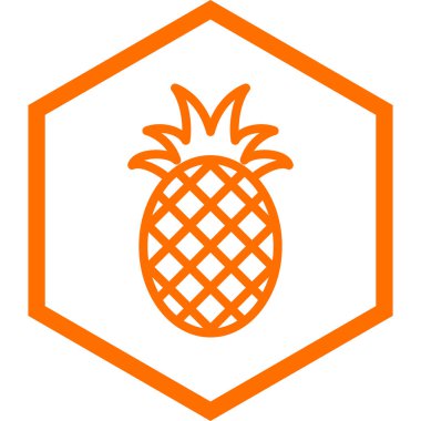 ananas ikonu vektör illüstrasyonu