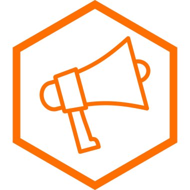 Konuşmacı. Web simgesi basit illüstrasyon