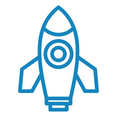 roket ikonu vektör illüstrasyonu