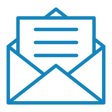 Mesaj var. Web simgesi basit illüstrasyon