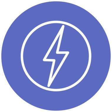 Yıldırım. Web simgesi basit illüstrasyon