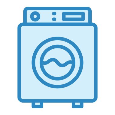 Çamaşır makinesi. Web simgesi basit illüstrasyon