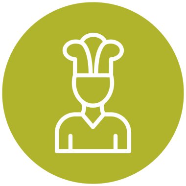 Şef simgesinin vektör illüstrasyonu