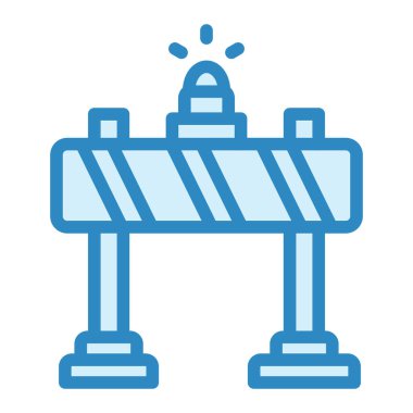 Bariyer. Web simgesi basit illüstrasyon