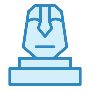 Moai modern simge vektör illüstrasyonu 
