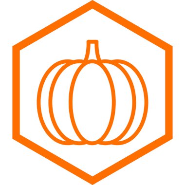 Balkabağı ikonu. Vektör İllüstrasyonu