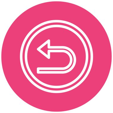 Sol ok simge vektör çizim