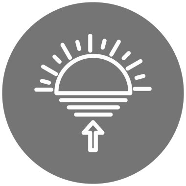 Güneş. Web simgesi basit illüstrasyon