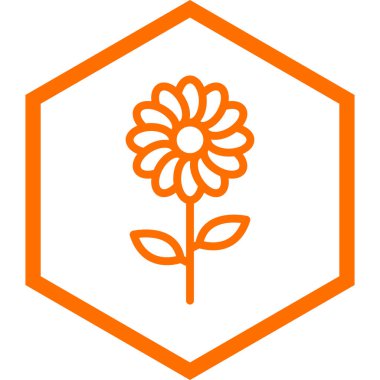 çiçek simgesi vektör illüstrasyonu