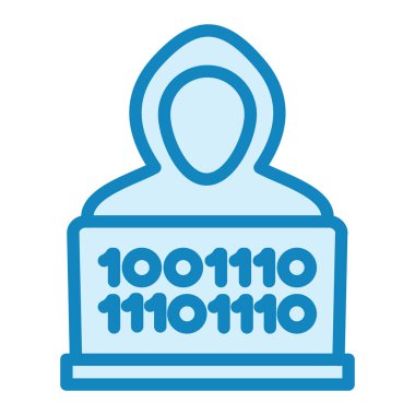 Hacking simgesinin vektör illüstrasyonu