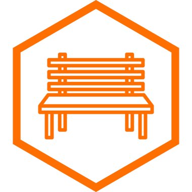 Yedek kulübesi Web simgesi basit illüstrasyon