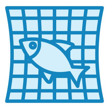 Fishing Net modern simge vektör çizimi 