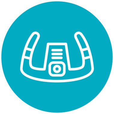 Bir kask simgesinin vektör illüstrasyonu