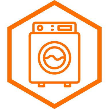 çamaşır makinesi vektör simgesi modern illüstrasyon