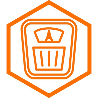 Ölçek simgesinin vektör illüstrasyonu